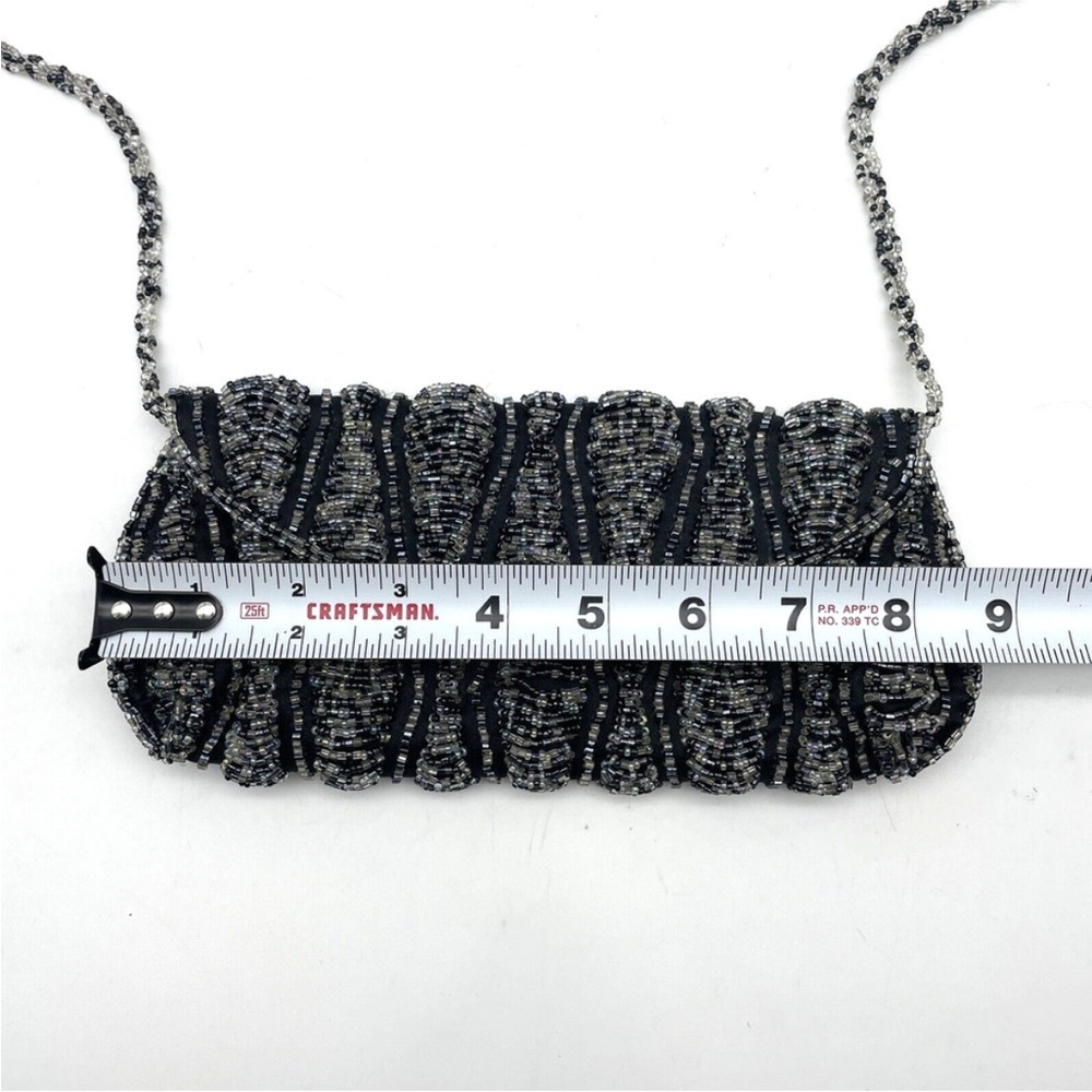 👜 Valerie Stevens Vintage 90s Beaded Crossbody Bag – Long Strap Evening Purse - Picture 9 of 11